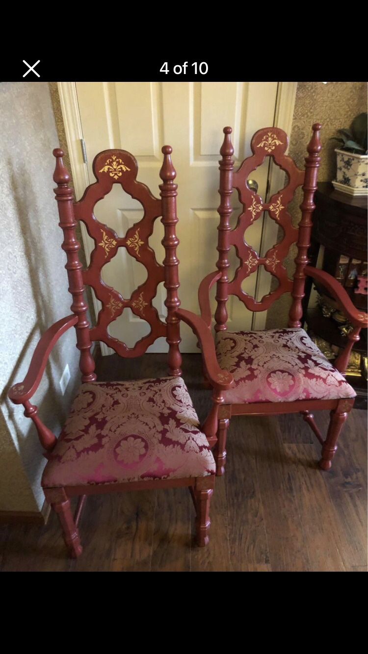 Vintage Burgundy Color Two ArmChairs. Gorgeous, Excellent Condition!