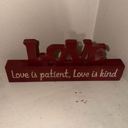 Decorative Sign - Love Is Patient, Love Is Kind