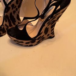 Authentic Prada 38.5 8 Or 8.5 Wedge Sandals Shoes