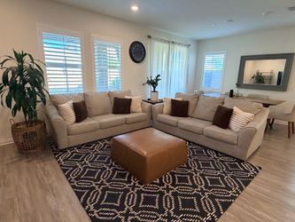 Gray Canvas Sofa Set