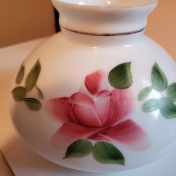  Vintage Hand Painted Milk Glass Lamp Shade