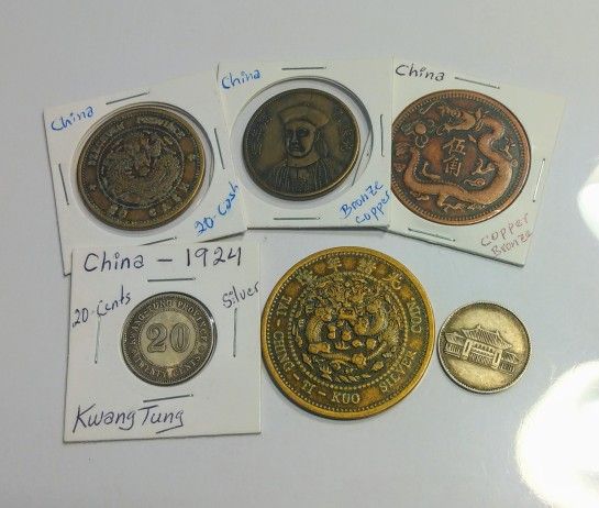 Set Of (6) China Coins