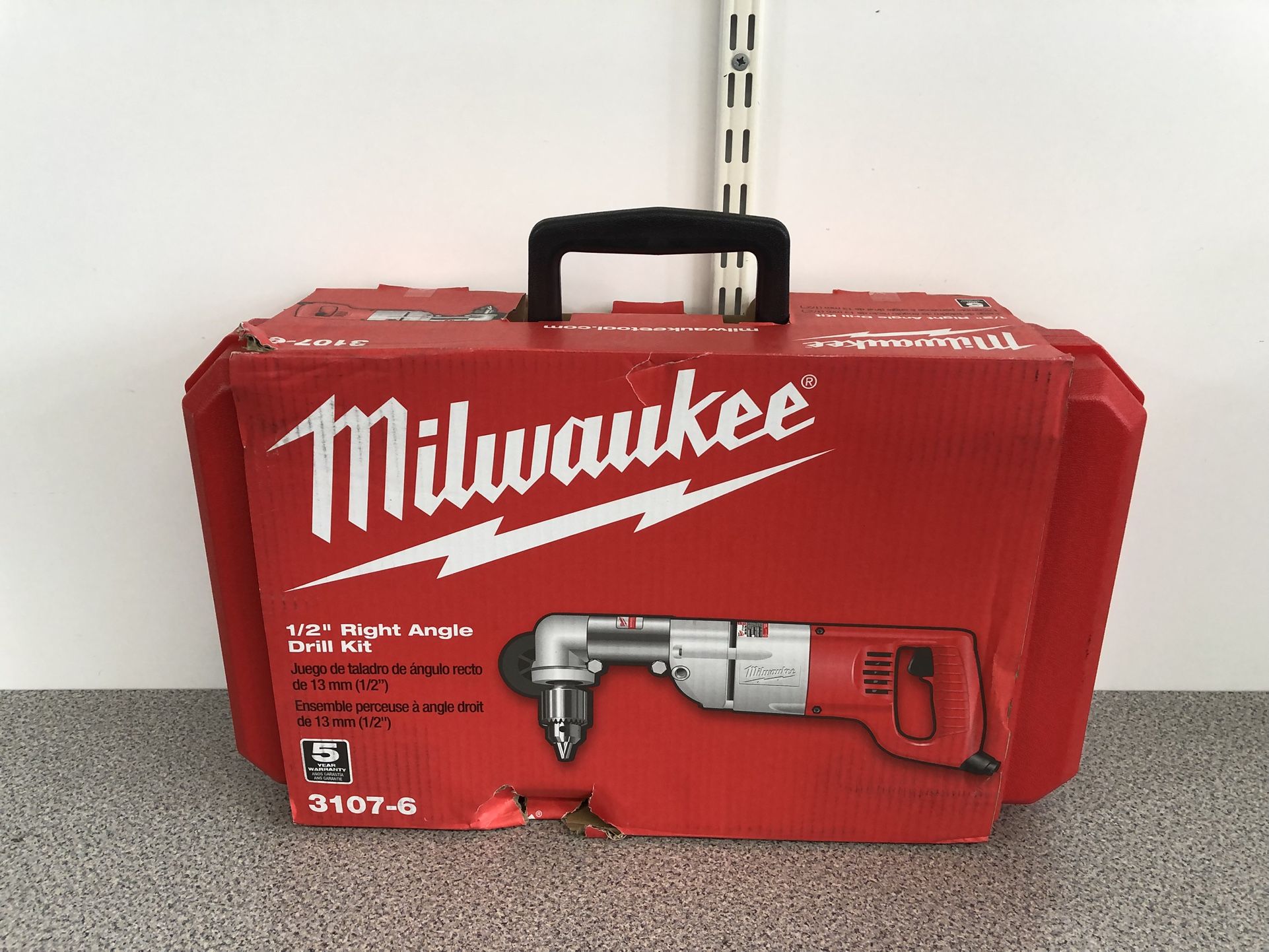 Milwaukee Half Inch Electric Right Angle Drill Kit With Case