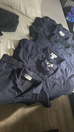 Navy blue uniforms