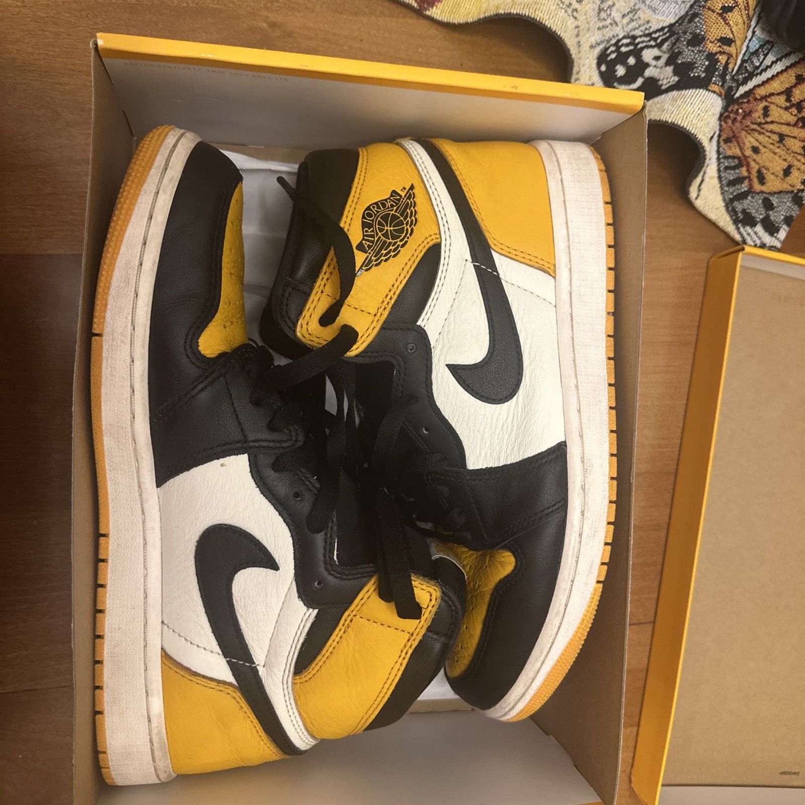 Size 9- Air Jordan 1 Retro OG High ‘Yellow Toe - Taxi’