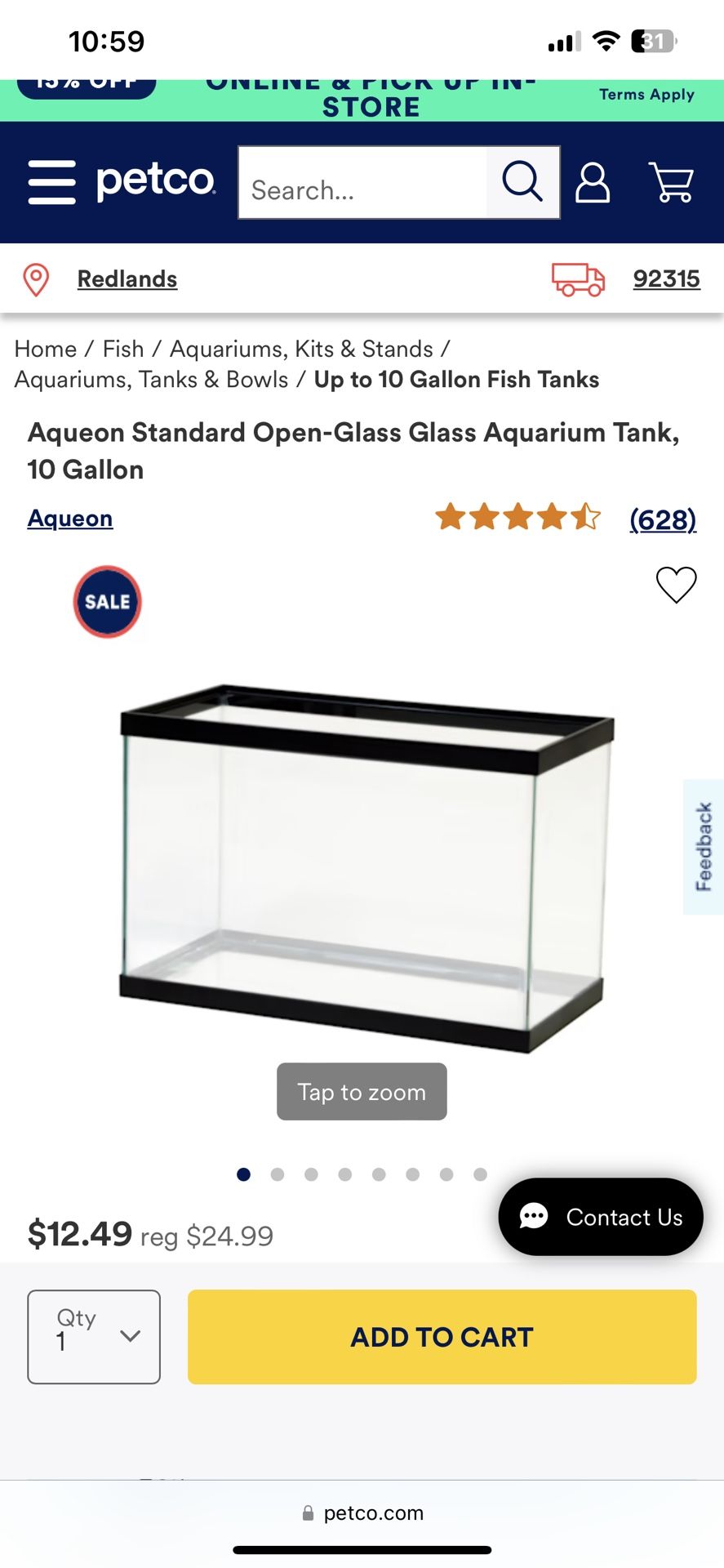 10 Gallons Fish Tank