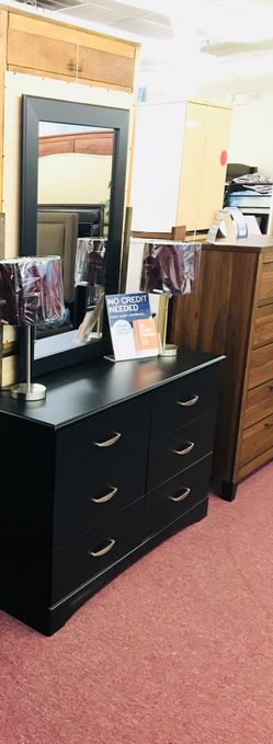 Brand New Black Dresser W/ Mirror $50 Down Takes It Home Today!