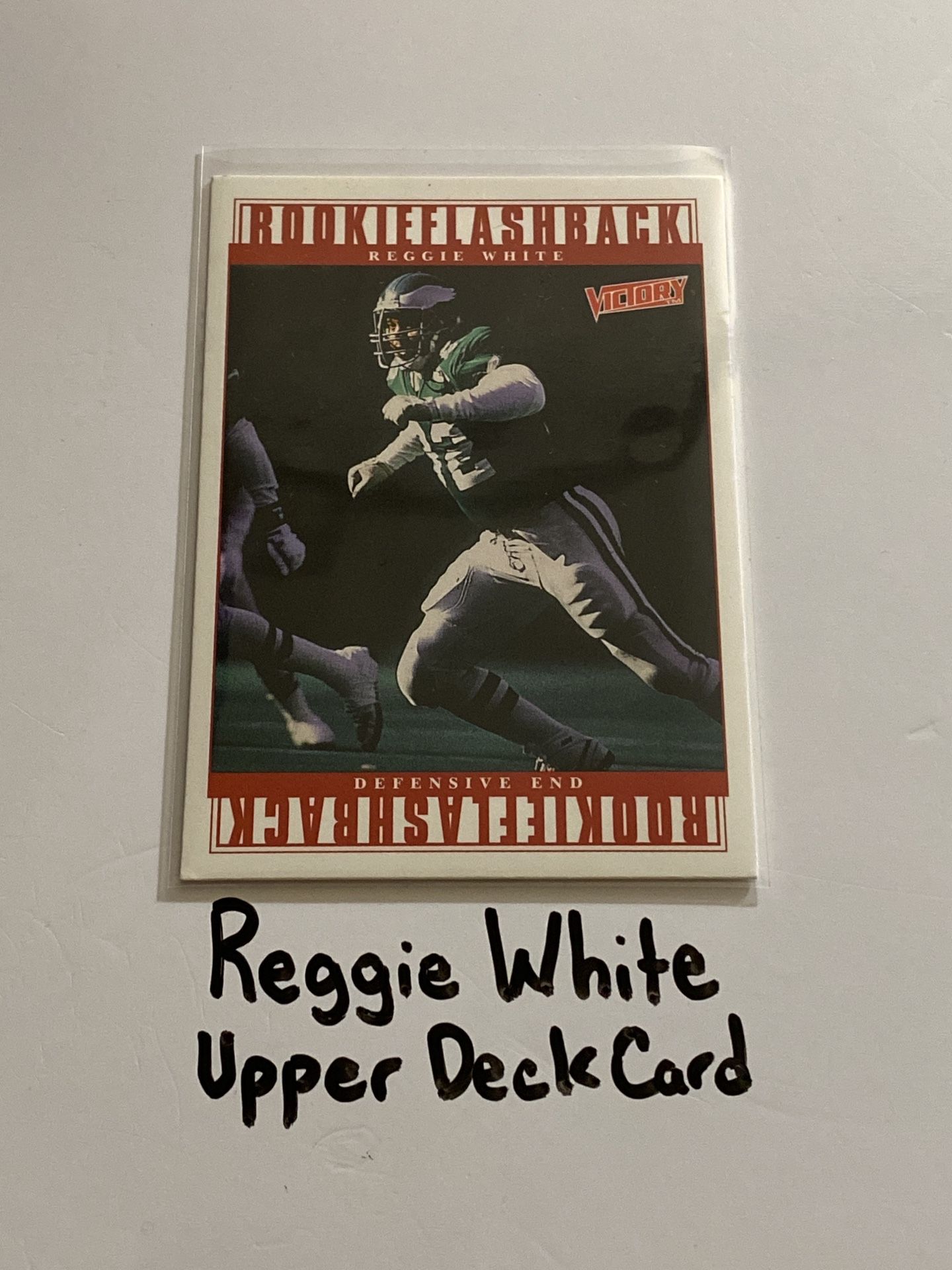 Reggie White Philadelphia Eagles Hall of Fame DE Upper Deck Card.