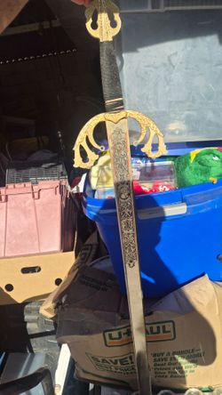 Decorative Sword with Gold Guard