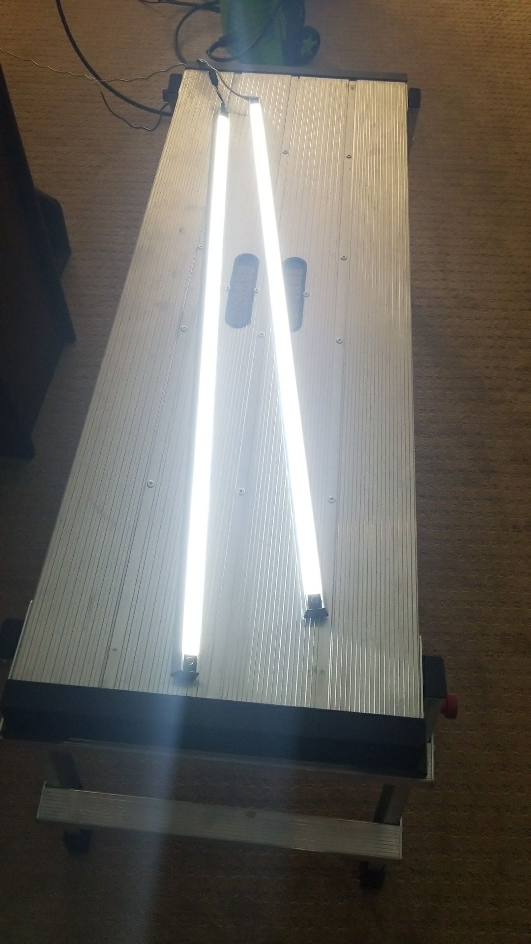Two 3 ft led strips daylight and very bright! Perfect for desk and work bench