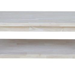 Tuscan 56 in. Unfinished Large Rectangle Wood Coffee Table
