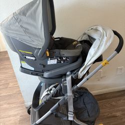 stroller and car seat