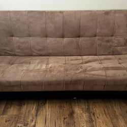 Convertible Futon / Sofa Bed With Storage Excellent Condition