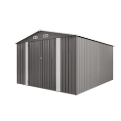 10x12ft Metal Shed With 2 Windows 