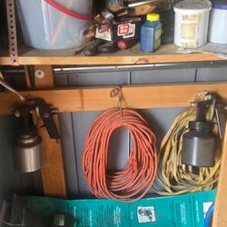 Orange Extension Cord Coiled