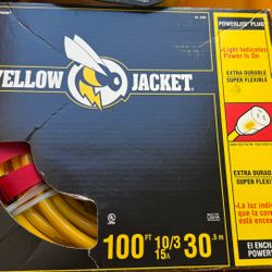 Yellow Jacket  Power lit Plug 100’ 10/3 15A