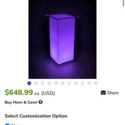 LED Acrylic Cocktail Table