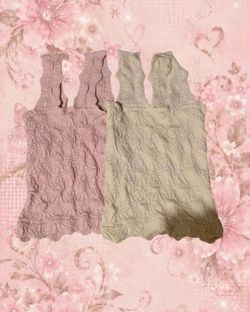 Textured Sleeveless Tank Tops Set of 2 bundle