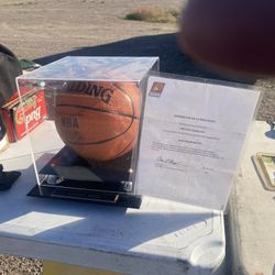 For sale: signed basketball with collection certificate. I've had it for 20 years, it's in good condition. Asking for $150 firm price.