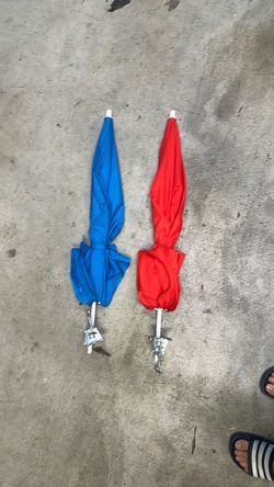 Beach Umbrellas with Clamp Mount – Set of 2