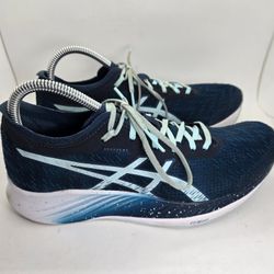 Asics Magic Speed Shoes Women's 8.5 Blue Road Running Athletic Distance Sneakers