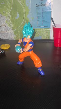 Dragón Ball Súper Saiyan Blue Goku Kamehameha Night Stand Figure 