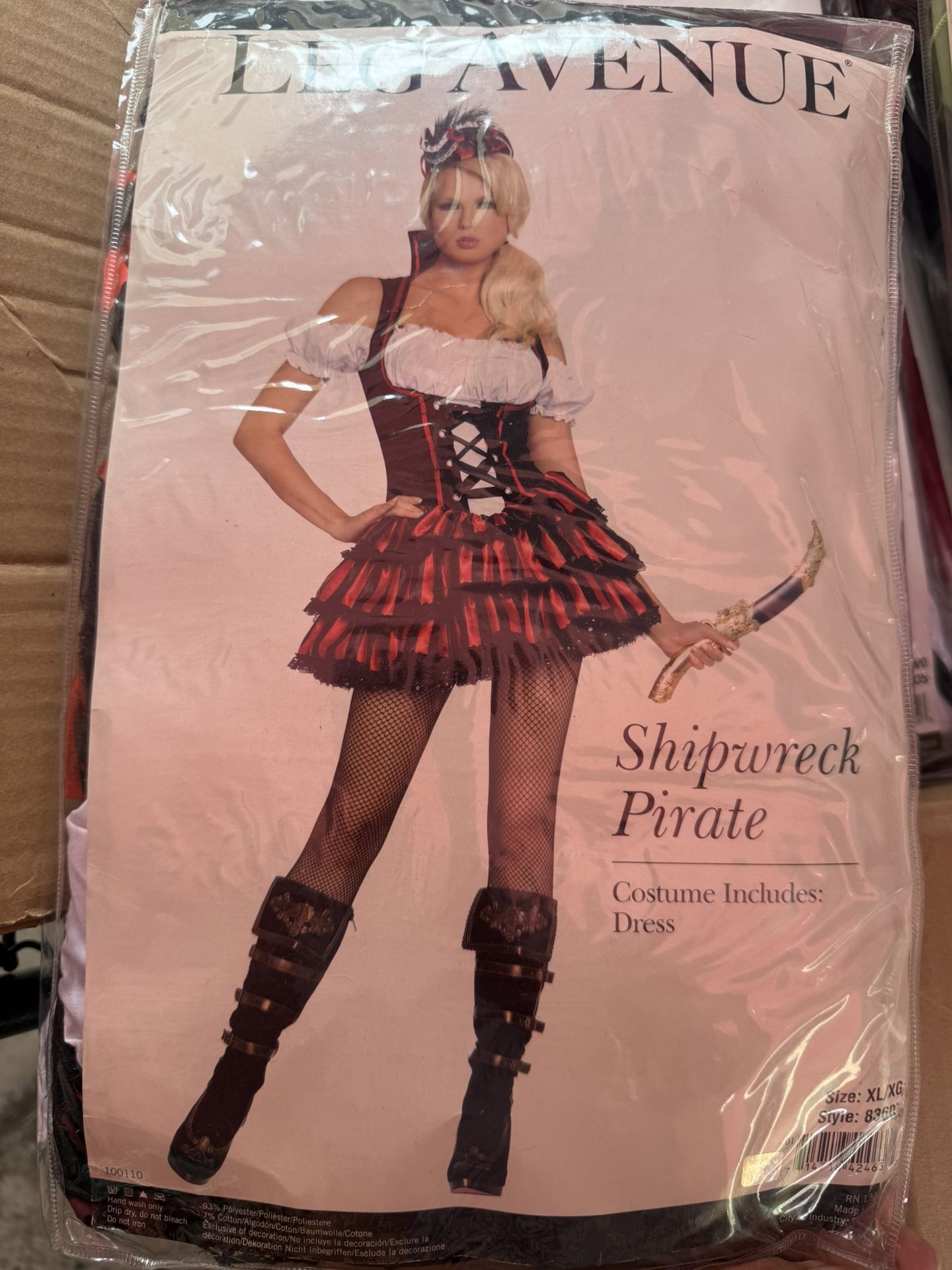 Shipwreck Pirate Costume Small Med And XL New!!