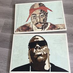 Tupac and Biggie by Kyle Mosher Art on Wrapped Canvas