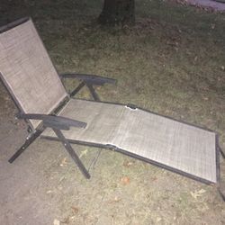 Metal fold up lounge chair only $30