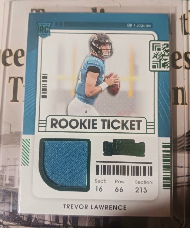Very Nice Panini Trevor Lawrence Rookie Jersey Card