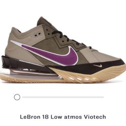 $60.00 Lebron 18 Low Atmos Viotech