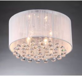 Chrome 4 -Light Flush Mount Light Fixture