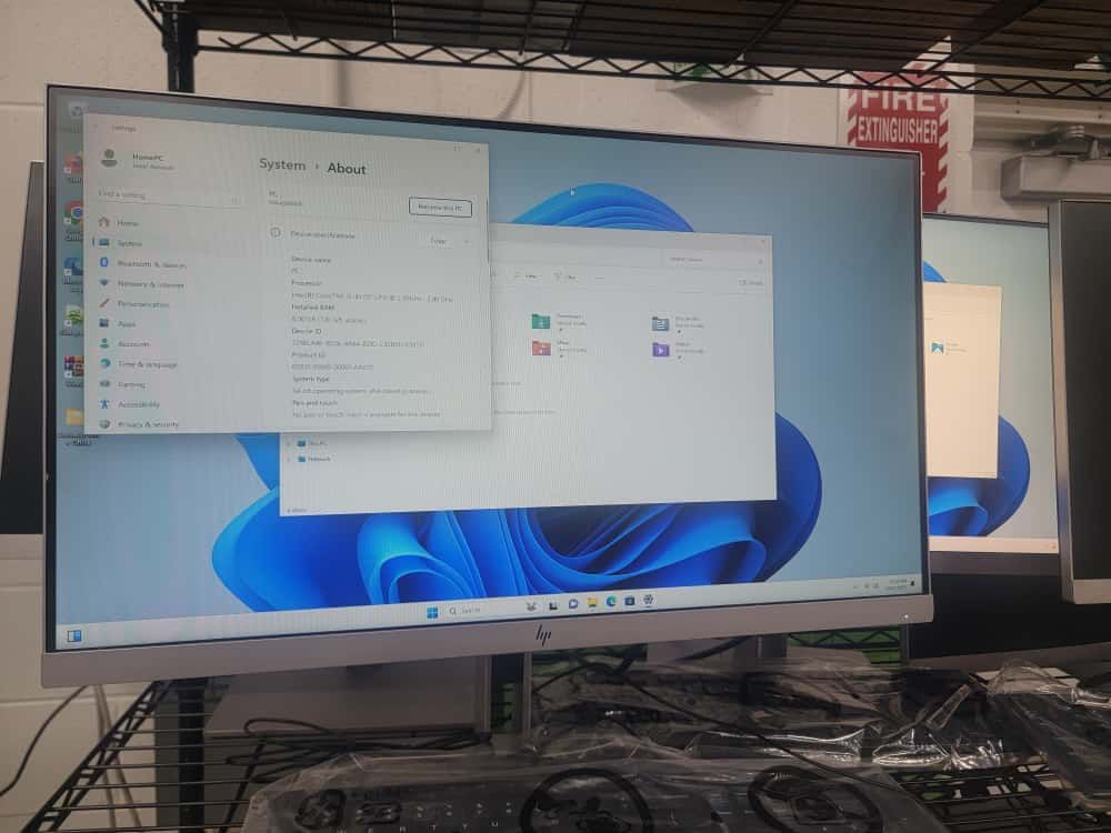 - *Desktop Computer Specs:* - *Processor:* Intel Core i5 - *RAM:* 8GB - *Storage:* 256GB SSD - *Monitor:* 24-inch - *Peripherals:*