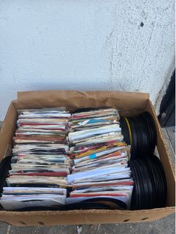 Huge box of  Assorted 45’s 7inch Vinyls