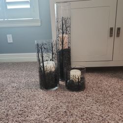3 Vase/Candle Holders