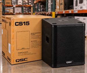 QSC 15" Powered High Excursion Compact Subwoofer 131 dB SPL Bluetooth App Control XLR 1/4" Inputs CS15 CS 15