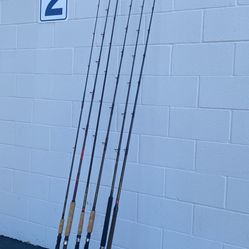 SIX (6) 8'-8'6" Saltwater fishing Rods-Graftech,Shimano Teramar,LOOMIS,Graphite USA,California Calico Special.Take  All SIX(6) for $700 