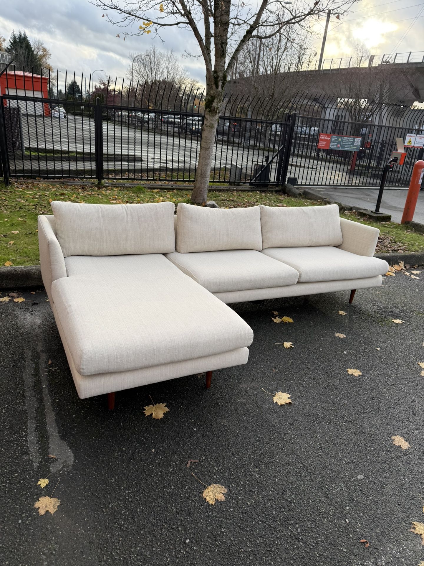 Beige Sectional Couch-FREE DELIVERY π