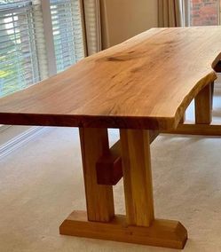 Live Edge Pecan Dinner Table