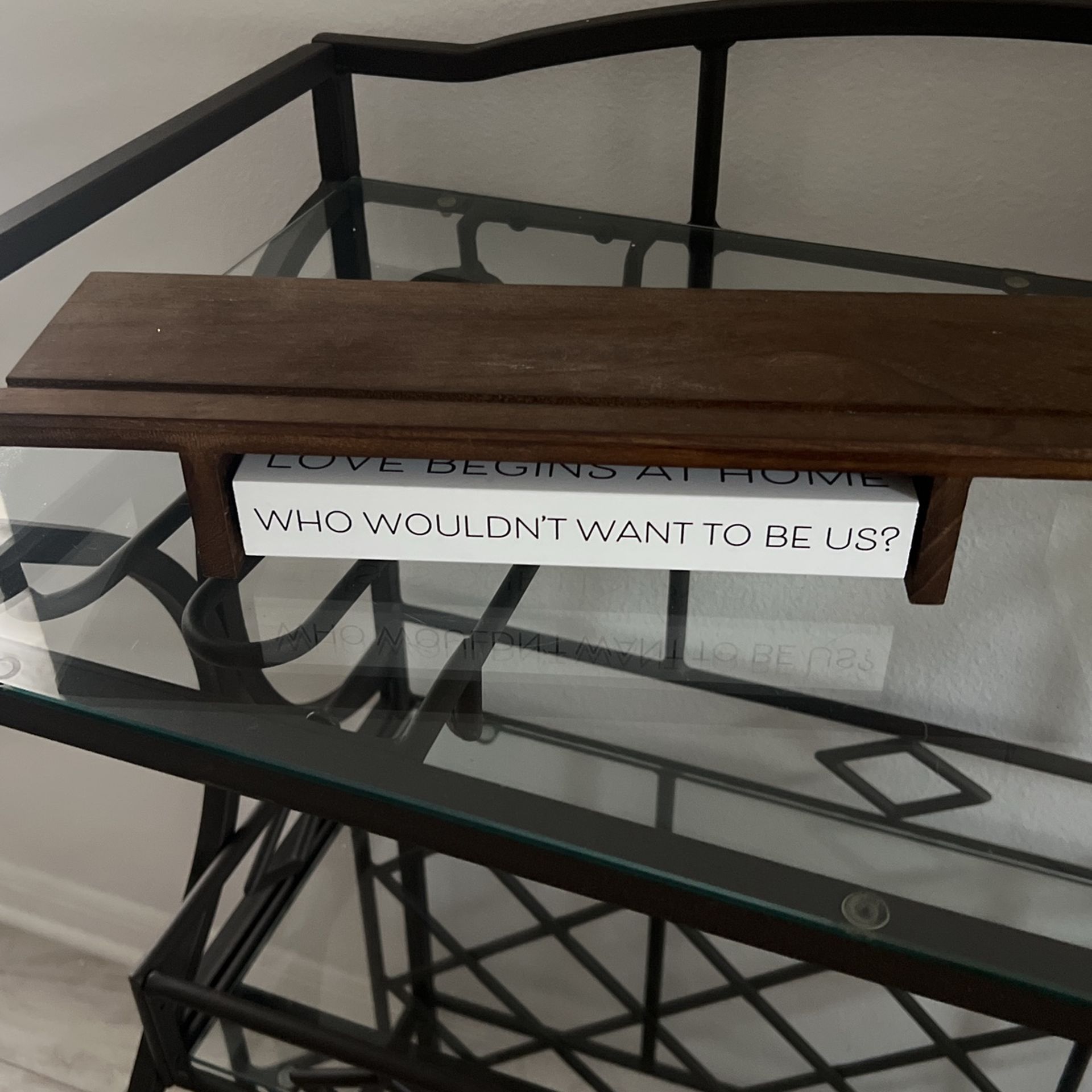 Cute small shelf with rotate signs
