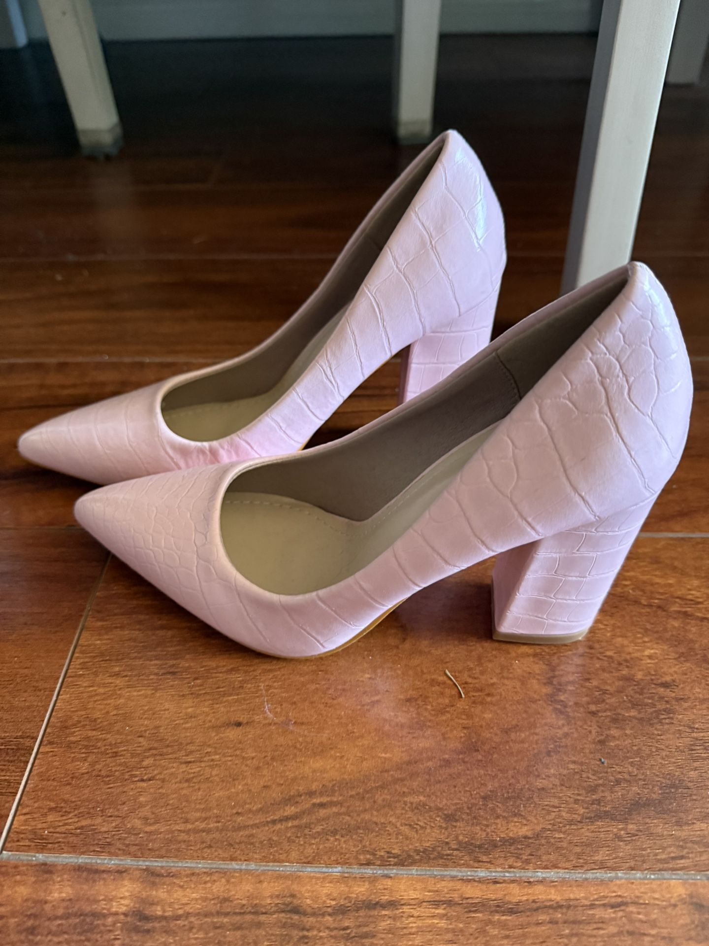 Pink Wedge Heels 