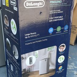 Delonghi 12000 BTU 3-IN-1 Portable AC For LARGE ROOMS Up To 500 Sq. Ft