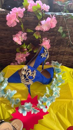 Royal blue high heels