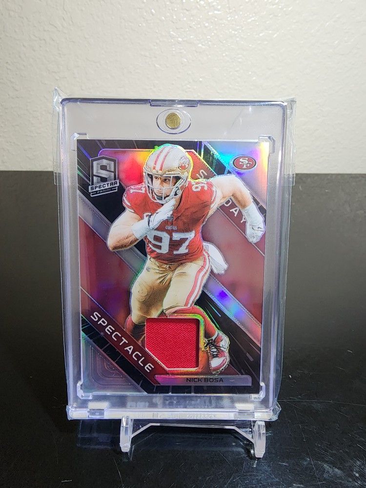 2023 Panini Spectra Nick Bosa Sunday Spectacle Patch Hyper /75