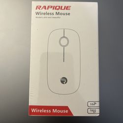 Brand New Rapique Wireless Mouse — Silent Design, 10m Range — Sealed