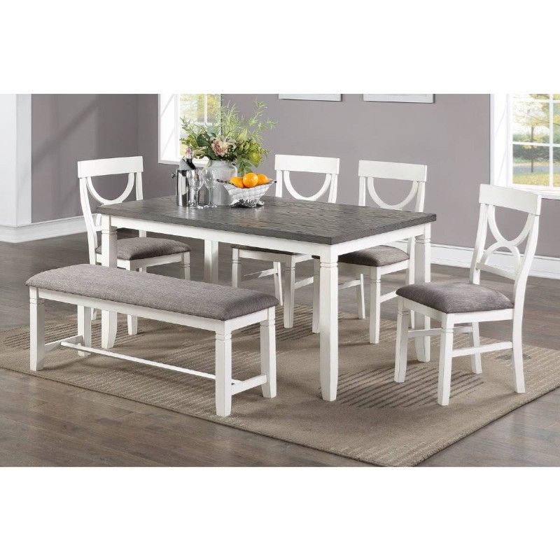 6 Piece Dining Set Table, 4 Chairs & Bench for Sale in Anaheim, CA