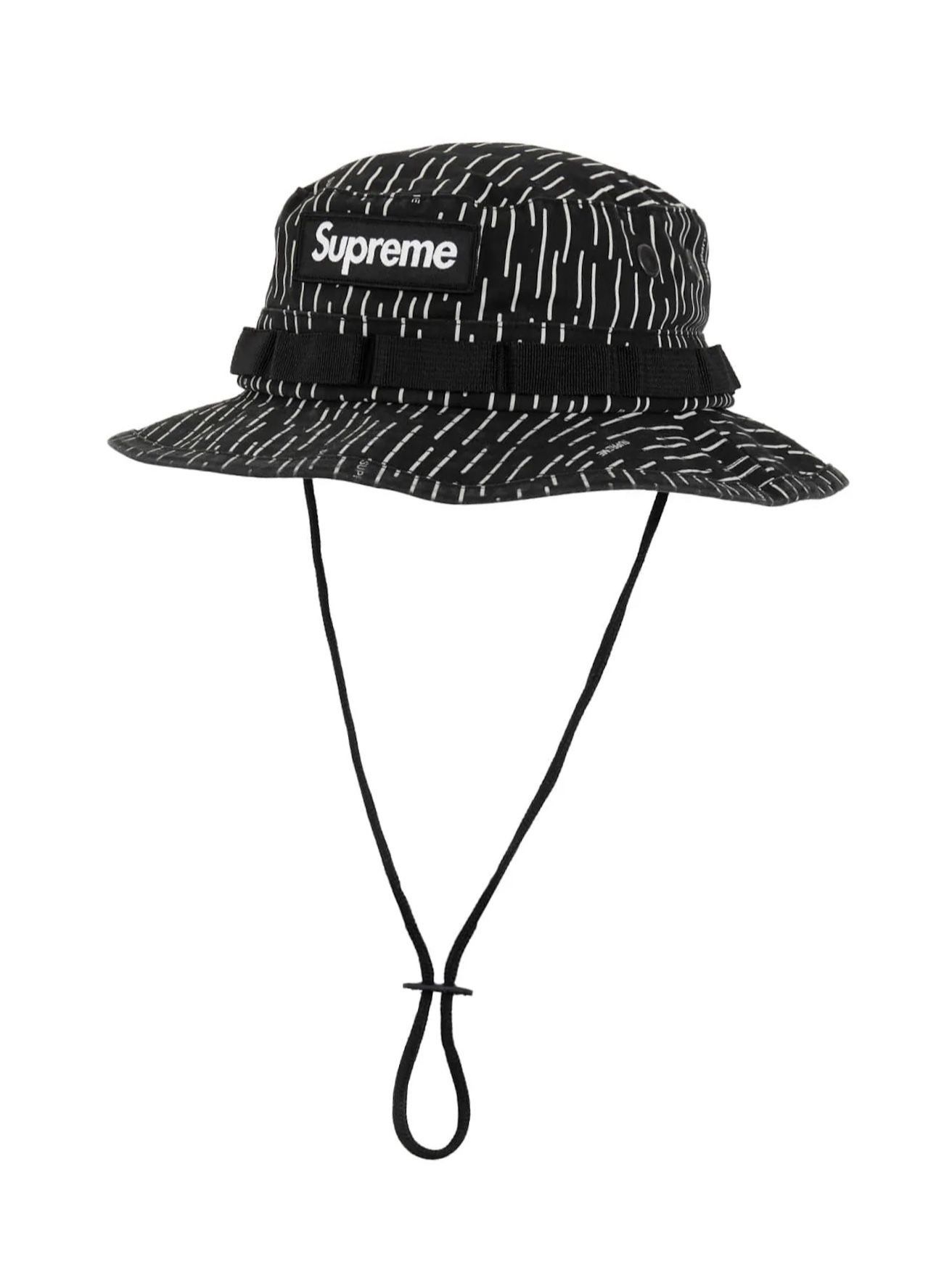 Supreme Boonie Hat Black With White