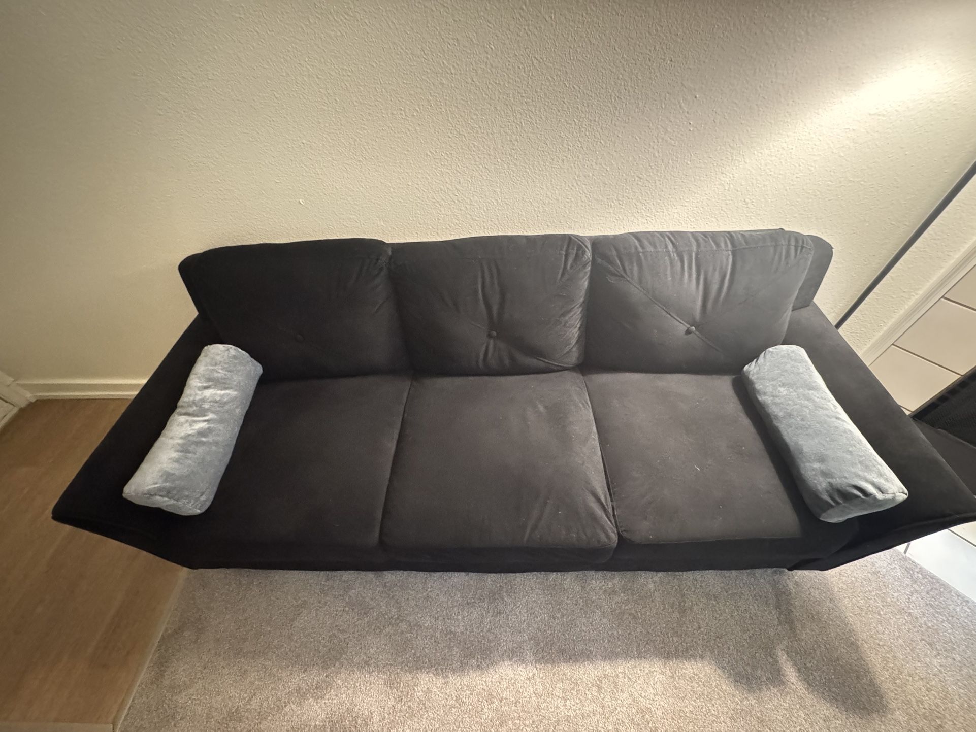 All Black Mini Couch