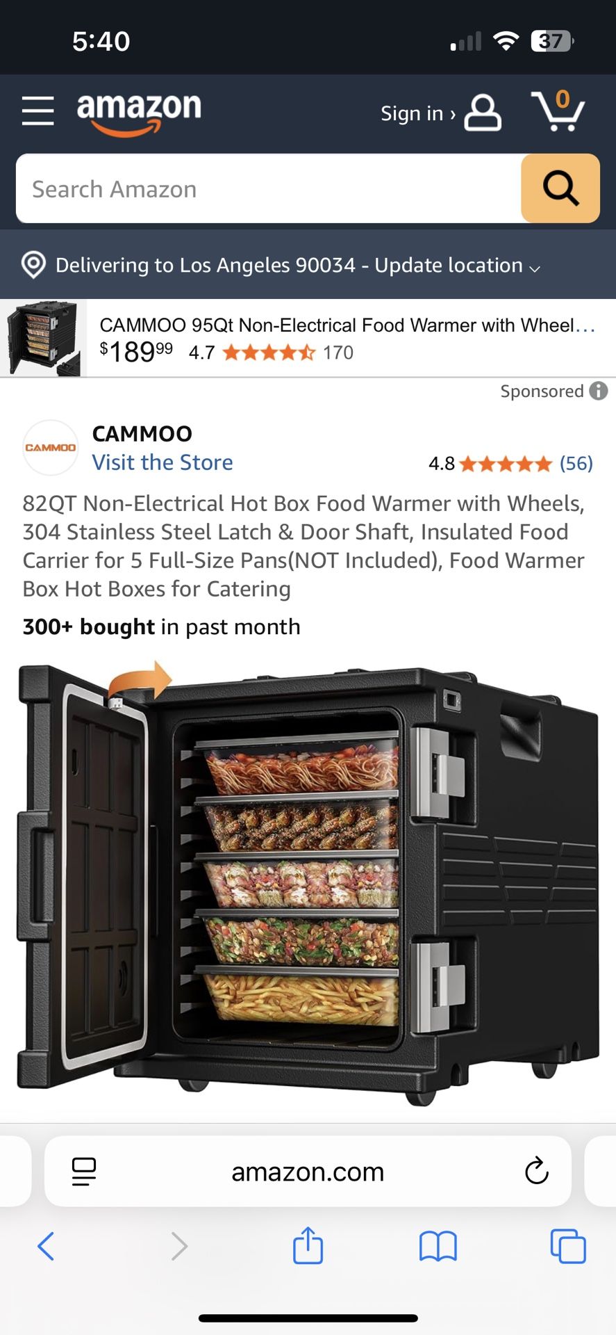 Brand New Commercial Food Warmer For $120  