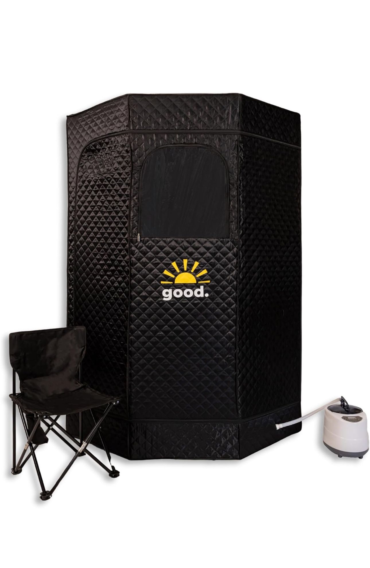 GoodMorning Portable Steam Sauna Tent - 2 Person Home Sauna with 3L Steamer & 1500W - 1-9 Heat Settings with 120° Max - Easy Setup Multiple Person Sau